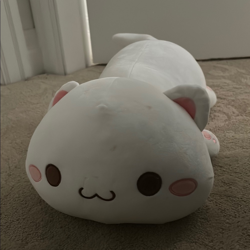 Amazon White and Pink Stuffed Animal